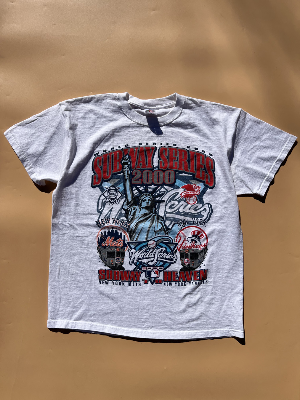 2000 Subway Series New York Yankees vs Mets Rare Vntg Tie Dye MLB T-Shirt  Size XL