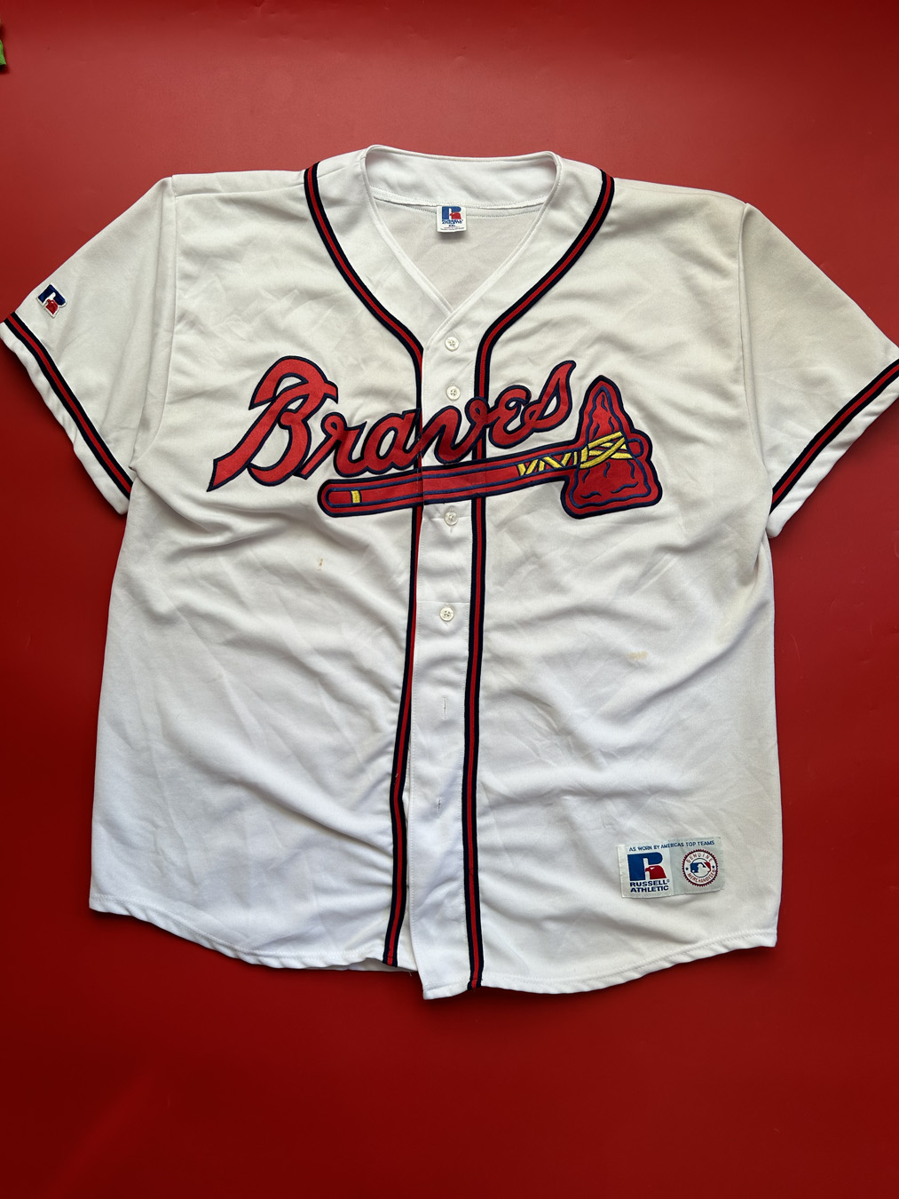 90's Braves Russell Athletic Authentic Jersey - 5 Star Vintage